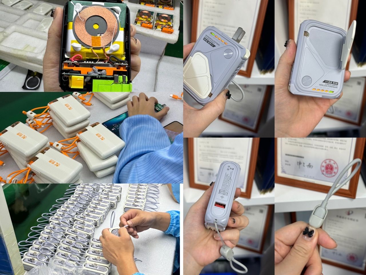Custom power banks, wireless chargers, charging cables, adapters, and tech gifts